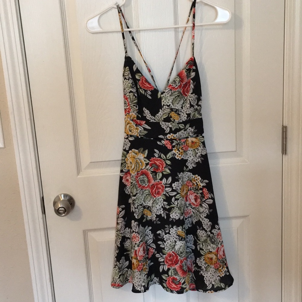 Sexy floral cocktail dress